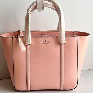 NEW kate spade new york Leather Newbury Lane Briar Tote In Chalk Pink
